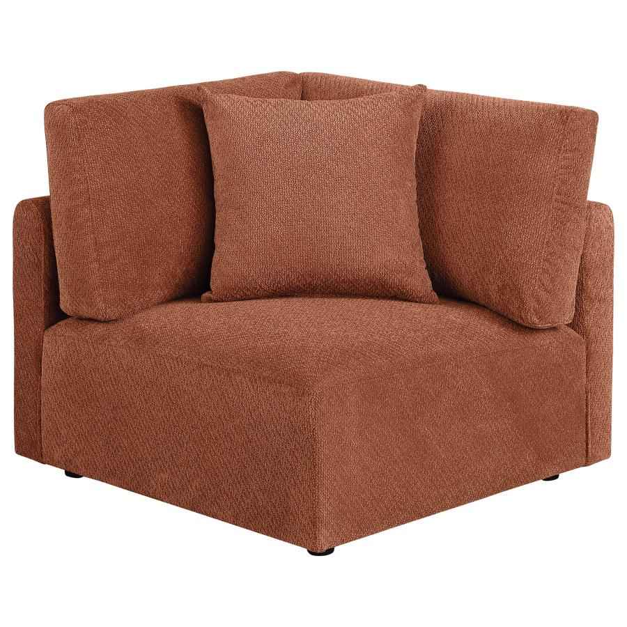 Elysia Fabric Upholstered Modular Corner Chair Coral