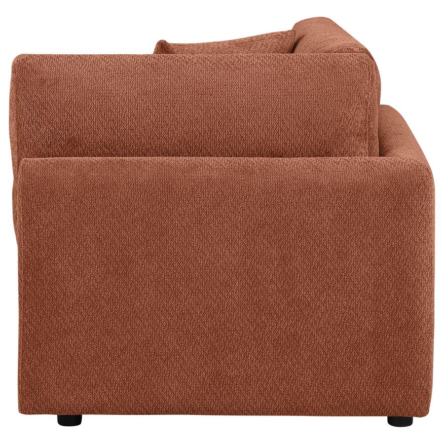 Home & Sleep Outlet - Elysia Chenille Upholstered Modular Corner Chair Coral