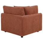 Home & Sleep Outlet - Elysia Chenille Upholstered Modular Corner Chair Coral
