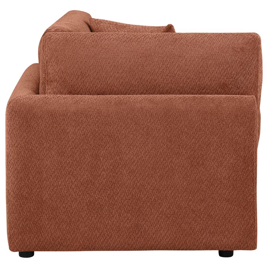 Home & Sleep Outlet - Elysia Chenille Upholstered Modular Corner Chair Coral