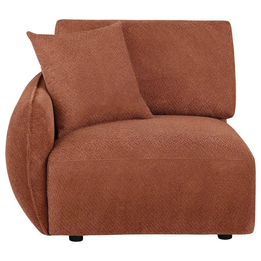 Home & Sleep Outlet - Elysia Chenille Upholstered Modular LAF Chair Coral