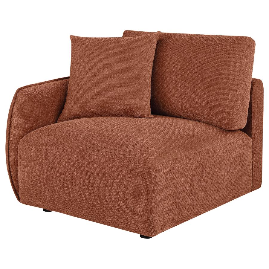 Home & Sleep Outlet - Elysia Chenille Upholstered Modular LAF Chair Coral