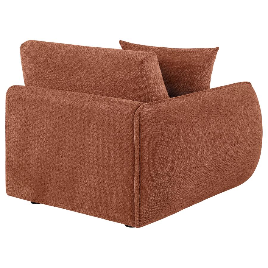 Home & Sleep Outlet - Elysia Chenille Upholstered Modular LAF Chair Coral