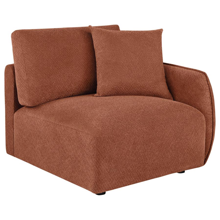 Home & Sleep Outlet - Elysia Chenille Upholstered Modular RAF Chair Coral