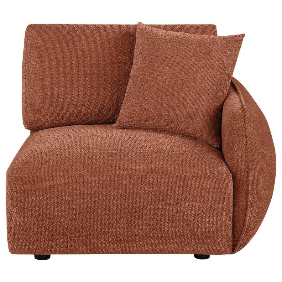 Home & Sleep Outlet - Elysia Chenille Upholstered Modular RAF Chair Coral