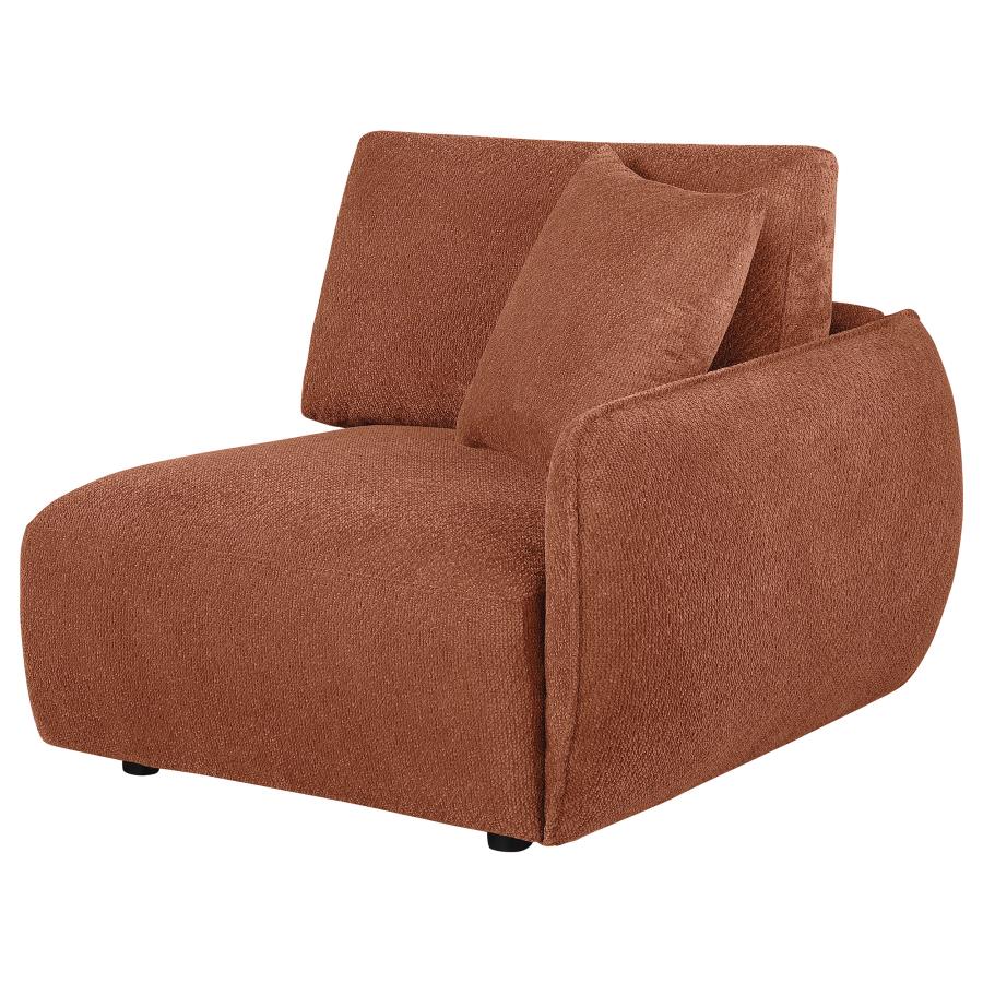 Home & Sleep Outlet - Elysia Chenille Upholstered Modular RAF Chair Coral