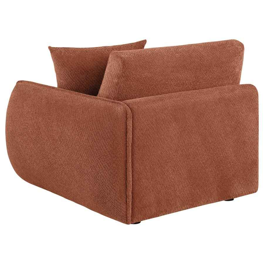 Elysia Fabric Upholstered Modular RAF Chair Coral