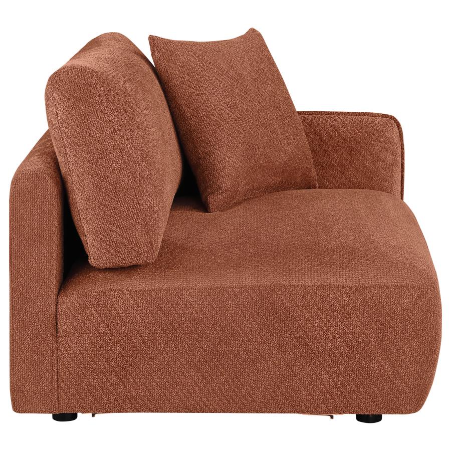 Home & Sleep Outlet - Elysia Chenille Upholstered Modular RAF Chair Coral