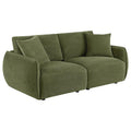 Home & Sleep Outlet - Elysia Chenille Upholstered Modular Lounge Loveseat Green
