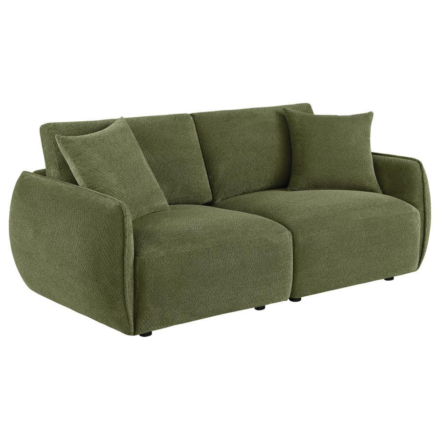 Home & Sleep Outlet - Elysia Chenille Upholstered Modular Lounge Loveseat Green