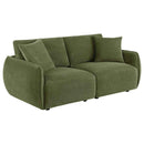 Elysia Fabric Upholstered Modular Lounge Loveseat Green