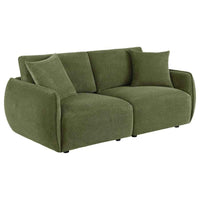 Elysia Fabric Upholstered Modular Lounge Loveseat Green