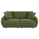 Elysia Fabric Upholstered Modular Lounge Loveseat Green