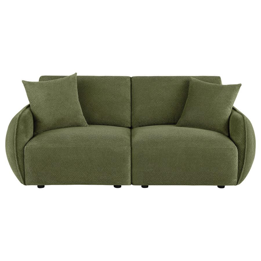 Home & Sleep Outlet - Elysia Chenille Upholstered Modular Lounge Loveseat Green
