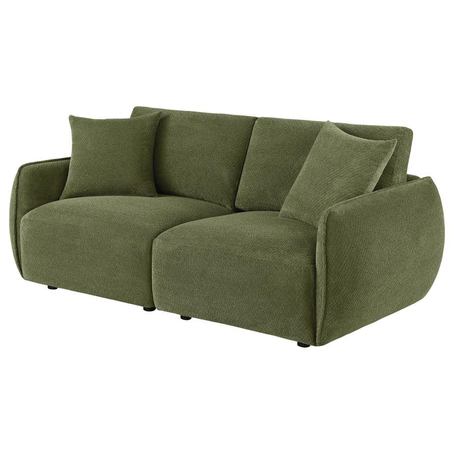 Home & Sleep Outlet - Elysia Chenille Upholstered Modular Lounge Loveseat Green