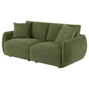 Elysia Fabric Upholstered Modular Lounge Loveseat Green