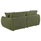 Home & Sleep Outlet - Elysia Chenille Upholstered Modular Lounge Loveseat Green