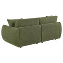 Elysia Fabric Upholstered Modular Lounge Loveseat Green