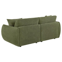 Elysia Fabric Upholstered Modular Lounge Loveseat Green