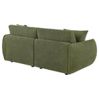 Home & Sleep Outlet - Elysia Chenille Upholstered Modular Lounge Loveseat Green