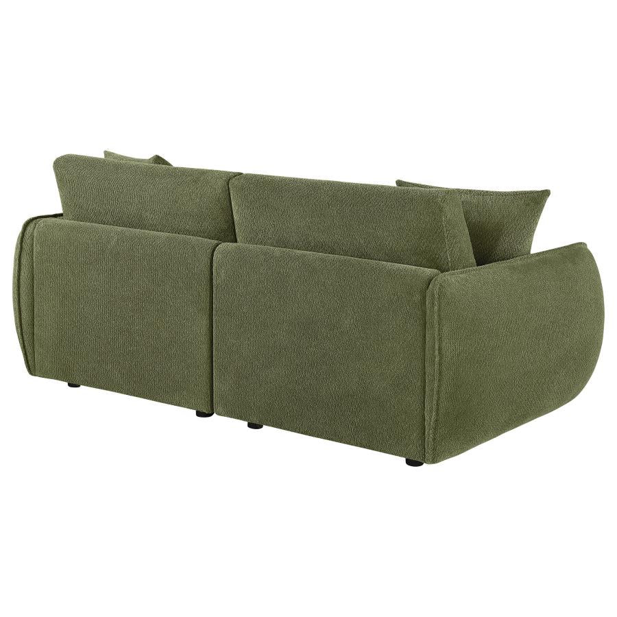 Home & Sleep Outlet - Elysia Chenille Upholstered Modular Lounge Loveseat Green