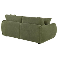 Elysia Fabric Upholstered Modular Lounge Loveseat Green