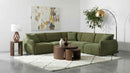 Elysia 5-piece Fabric Upholstered Modular Sectional Sofa Green