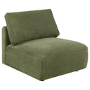Elysia 5-piece Fabric Upholstered Modular Sectional Sofa Green