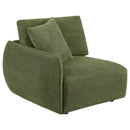 Elysia 5-piece Fabric Upholstered Modular Sectional Sofa Green