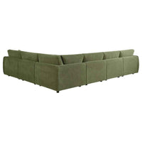 Elysia 6-piece Fabric Upholstered Modular Sectional Sofa Green