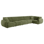 Elysia 6-piece Chenille Upholstered Modular Sectional Sofa Green