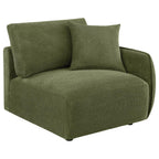 Elysia 6-piece Chenille Upholstered Modular Sectional Sofa Green