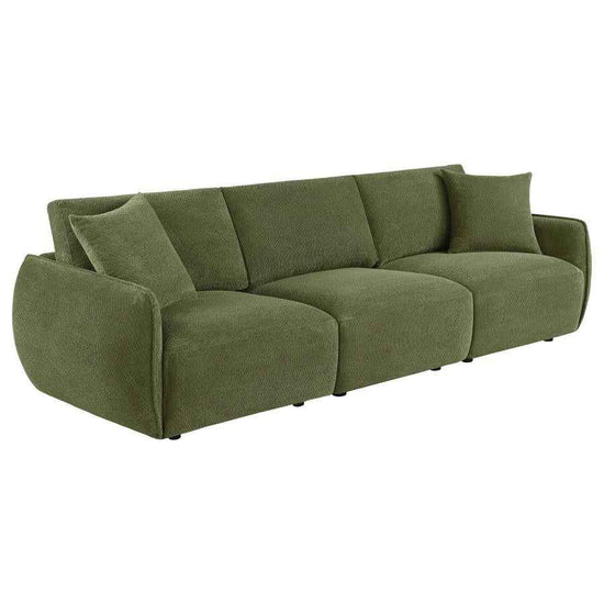 Elysia Fabric Upholstered Modular Lounge Sofa Green