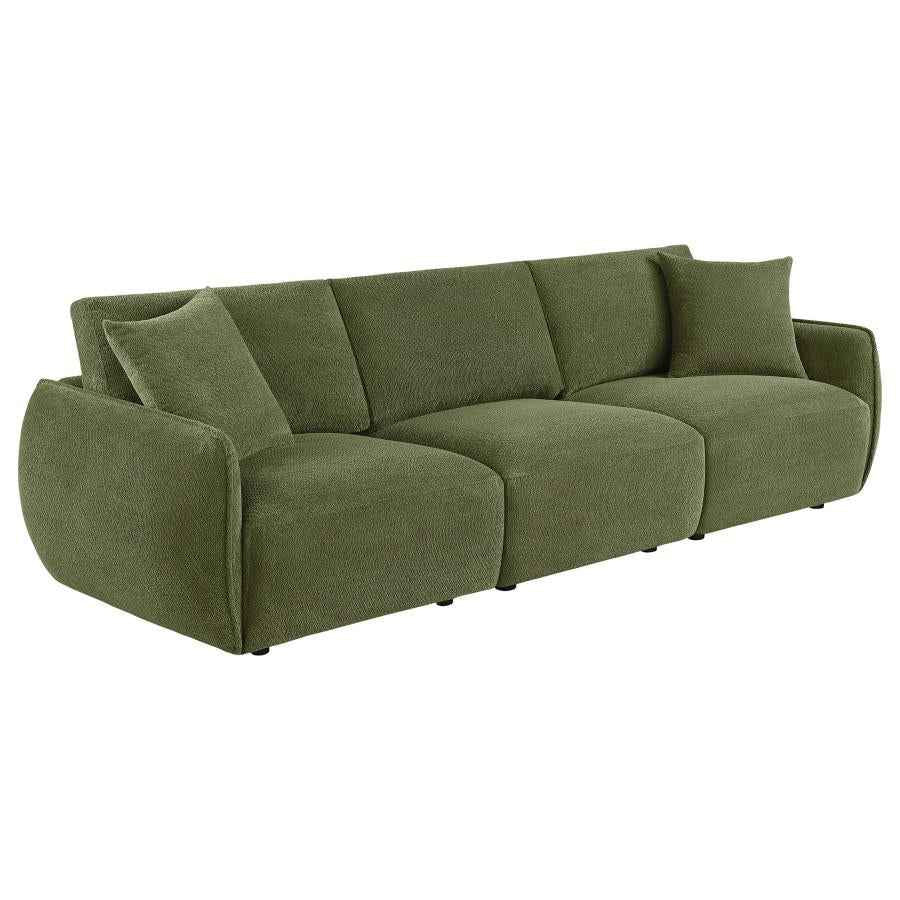 Elysia Fabric Upholstered Modular Lounge Sofa Green