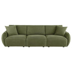 Elysia Chenille Upholstered Modular Lounge Sofa Green