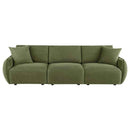 Elysia Fabric Upholstered Modular Lounge Sofa Green