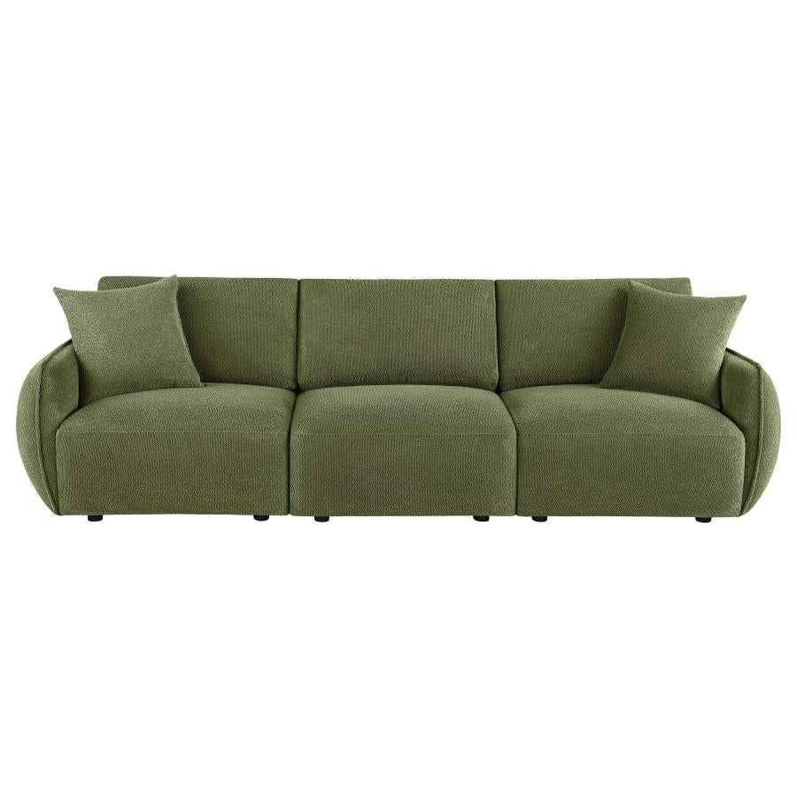 Elysia Fabric Upholstered Modular Lounge Sofa Green