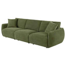Elysia Fabric Upholstered Modular Lounge Sofa Green