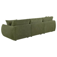 Elysia Fabric Upholstered Modular Lounge Sofa Green