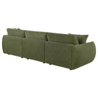 Elysia Chenille Upholstered Modular Lounge Sofa Green