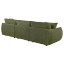 Elysia Fabric Upholstered Modular Lounge Sofa Green
