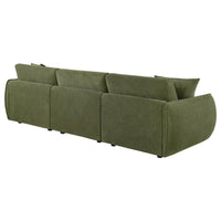 Elysia Fabric Upholstered Modular Lounge Sofa Green