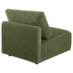 Elysia Chenille Upholstered Modular Armless Chair Green