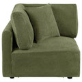 Home & Sleep Outlet - Elysia Chenille Upholstered Modular Corner Chair Green