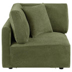 Home & Sleep Outlet - Elysia Chenille Upholstered Modular Corner Chair Green