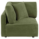 Elysia Fabric Upholstered Modular Corner Chair Green