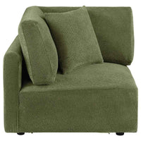 Elysia Fabric Upholstered Modular Corner Chair Green