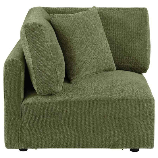 Elysia Fabric Upholstered Modular Corner Chair Green