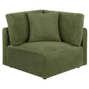 Elysia Fabric Upholstered Modular Corner Chair Green