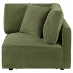 Home & Sleep Outlet - Elysia Chenille Upholstered Modular Corner Chair Green